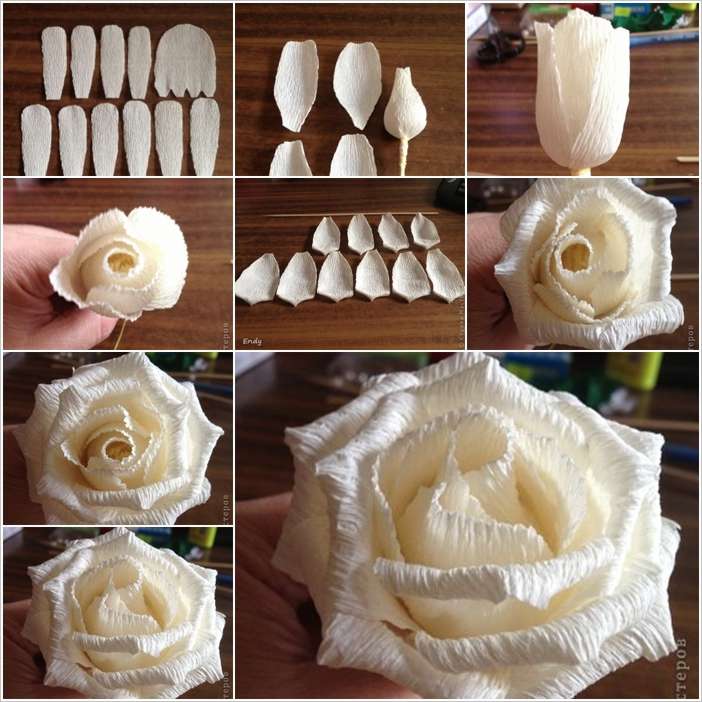 Cách làm hoa bằng giấy nhún đơn giản